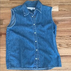 Guess jeans sleeveless denim top!